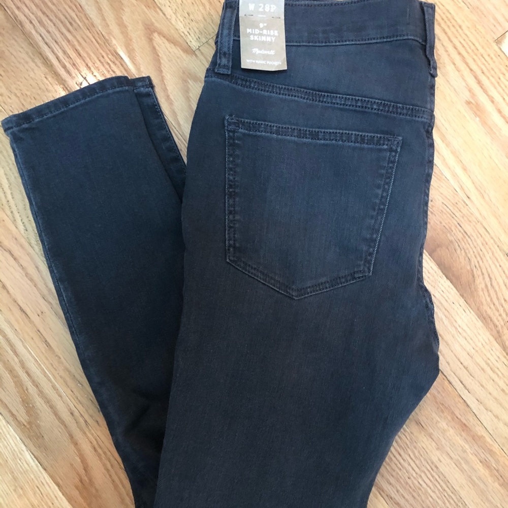 Madewell 9” Mid-Rise Skinny Jeans, NWT, 28P